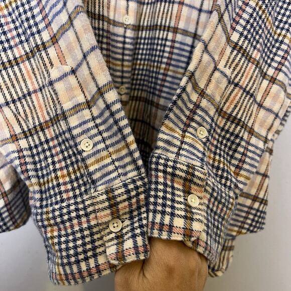 Madewell Womens Flannel Sunday Shirt in Belmont Plaid Plus Size 3X - Picture 7 of 15